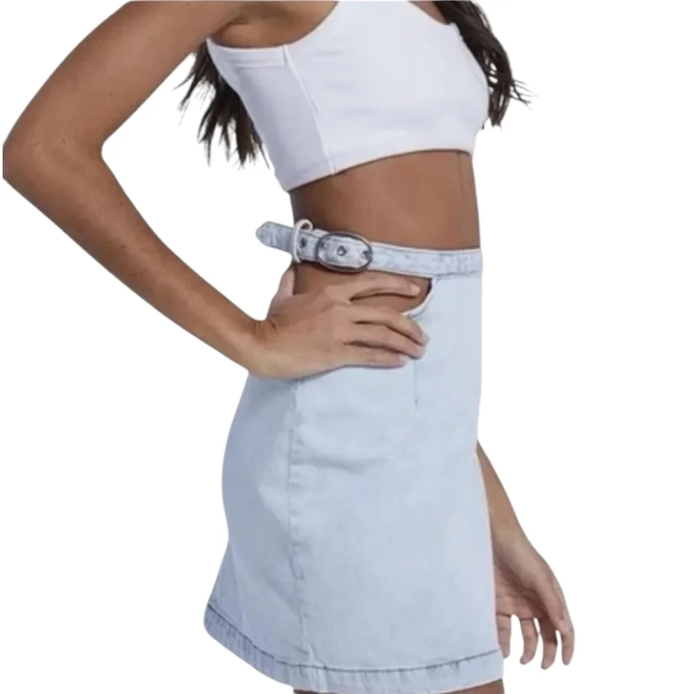 WeWoreWhat Cut Out Skirt in Indigo Comfort Super Light•XL•NWT - Picture 8 of 14